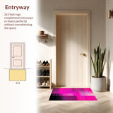Ultra Soft Area Rug, Non Slip, Stain Resistant, Washable Area Rugs for Living Room, Bedroom, Sophisticated Gradient Tone Visual Appeal(Pink)