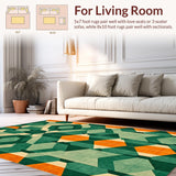 Earthy Tones Abstract Tiled Motif(Green)