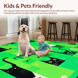 Ultra Soft Area Rug, Non Slip, Stain Resistant, Washable Area Rugs for Living Room, Bedroom, Vivid Abstract Green Animal Print(Green)