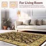 Ultra Soft Area Rug, Non Slip, Stain Resistant, Washable Area Rugs for Living Room, Bedroom, Brown Beige Area Rug for Home Office(Beige)