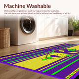 Ultra Soft Area Rug, Non Slip, Stain Resistant, Washable Area Rugs for Living Room, Bedroom, Elegant Masquerade Festivity Theme(Purple)