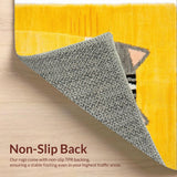 Ultra Soft Area Rug, Non Slip, Stain Resistant, Washable Area Rugs for Living Room, Bedroom, Playful Toast Patterned Delight(Yellow)