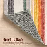 Ultra Soft Area Rug, Non Slip, Stain Resistant, Washable Area Rugs for Living Room, Bedroom, Contemporary Multicolor Tassel Accent(Orange)