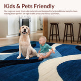 Dynamic Blue Tones Shag Appeal(Blue)