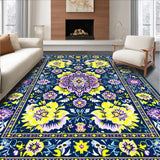 Rustic Colorful Bloom Motif(Blue)