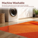 Ultra Soft Area Rug, Non Slip, Stain Resistant, Washable Area Rugs for Living Room, Bedroom, Modern Burnt Orange Living Room Non-Slip Rug(Orange)