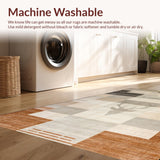 Ultra Soft Area Rug, Non Slip, Stain Resistant, Washable Area Rugs for Living Room, Bedroom, Chic Minimalist Earthy Tones Vibe(Beige)