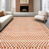 Ultra Soft Area Rug, Non Slip, Stain Resistant, Washable Area Rugs for Living Room, Bedroom, Rustic Earthy Tiled Pattern(Beige)