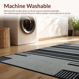 Ultra Soft Area Rug, Non Slip, Stain Resistant, Washable Area Rugs for Living Room, Bedroom, Stylish Abstract Animal Print Harmony(Gray)