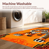 Ultra Soft Area Rug, Non Slip, Stain Resistant, Washable Area Rugs for Living Room, Bedroom, Bold Spiritual Living Room Non-Slip Rug(Orange)