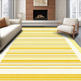 Ultra Soft Area Rug, Non Slip, Stain Resistant, Washable Area Rugs for Living Room, Bedroom, Cozy Small Animal Habitat with Simple Stripe(Yellow)