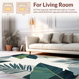 Ultra Soft Area Rug, Non Slip, Stain Resistant, Washable Area Rugs for Living Room, Bedroom, Stylish Reversible Nature Theme(Gray)