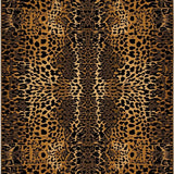 Ultra Soft Area Rug, Non Slip, Stain Resistant, Washable Area Rugs for Living Room, Bedroom, Luxurious Exotic Patterned Touch(Black)