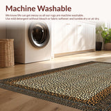 Ultra Soft Area Rug, Non Slip, Stain Resistant, Washable Area Rugs for Living Room, Bedroom, Trendy Animal Skin Visual Appeal(Beige)