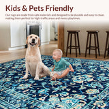 Elegant Distressed Patterned Appeal(Blue)