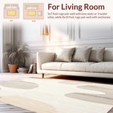 Ultra Soft Area Rug, Non Slip, Stain Resistant, Washable Area Rugs for Living Room, Bedroom, Boho Chic Area Cream & Beige Abstract Design(Beige)