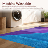 Ultra Soft Area Rug, Non Slip, Stain Resistant, Washable Area Rugs for Living Room, Bedroom, Soft Colorful Low Pile Kids Bedroom Carpet(Purple)