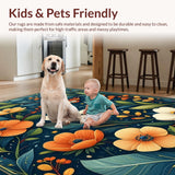 Intricate Dark Floral Composition(Blue)