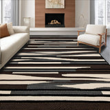 Ultra Soft Area Rug, Non Slip, Stain Resistant, Washable Area Rugs for Living Room, Bedroom, Stylish Modernist Zebra Aesthetic(Brown)