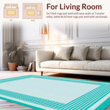 Coastal Striped Seafoam Elegance(Blue)