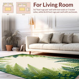 Ultra Soft Area Rug, Non Slip, Stain Resistant, Washable Area Rugs for Living Room, Bedroom, Elegant Floral Earth Tones(Ivory)