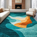 Lively Abstract Wave Composition(Blue)