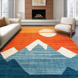 Ultra Soft Area Rug, Non Slip, Stain Resistant, Washable Area Rugs for Living Room, Bedroom, Chic Contemporary Color Play(Orange)