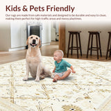 Luster Area Elegant Beige Cream Diamond Motif(Beige)