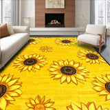 Ultra Soft Area Rug, Non Slip, Stain Resistant, Washable Area Rugs for Living Room, Bedroom, Handcrafted Cheerful Sunlit Aesthetic(Yellow)