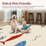 Whimsical Coastal Fish Motif(Beige)