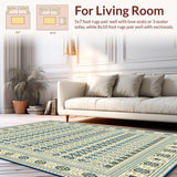Ultra Soft Area Rug, Non Slip, Stain Resistant, Washable Area Rugs for Living Room, Bedroom, Beige Charm Fuzzy Area(Beige)