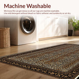 Ultra Soft Area Rug, Non Slip, Stain Resistant, Washable Area Rugs for Living Room, Bedroom, Artistic Leopard Character Style(Brown)