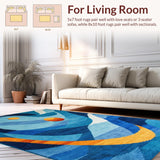 Eclectic Vibrant Abstract Motif(Blue)