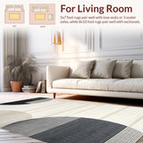 Ultra Soft Area Rug, Non Slip, Stain Resistant, Washable Area Rugs for Living Room, Bedroom, Charming Cozy Round Bubble Style(Gray)