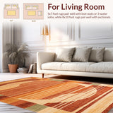 Ultra Soft Area Rug, Non Slip, Stain Resistant, Washable Area Rugs for Living Room, Bedroom, Warm Terracotta Earthy Aesthetic(Brown)