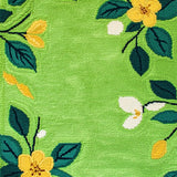 Ultra Soft Area Rug, Non Slip, Stain Resistant, Washable Area Rugs for Living Room, Bedroom, Artistic Mushroom L-Shaped Washable Kitchen Decor(Green)