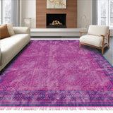 Ultra Soft Area Rug, Non Slip, Stain Resistant, Washable Area Rugs for Living Room, Bedroom, Playful Pink Whimsical Design(Pink)