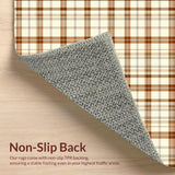 Modern Beige Plaid Area with Classic Tartan Lines and Texture(Beige)