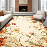 Ultra Soft Area Rug, Non Slip, Stain Resistant, Washable Area Rugs for Living Room, Bedroom, Art Nouveau Inspired Non Slip Ultra Boho Area(Beige)