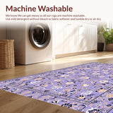 Ultra Soft Area Rug, Non Slip, Stain Resistant, Washable Area Rugs for Living Room, Bedroom, Soft Purple Nursery Oriental Washable Area Rug(Purple)