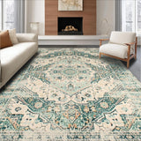 Elegant Sage Toned Geometric Motif(Beige)