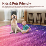 Ultra Soft Area Rug, Non Slip, Stain Resistant, Washable Area Rugs for Living Room, Bedroom, Luxurious Fluffy Pastel Living Room Rug(Purple)