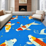 Dynamic Koi Artwork with Fluid Motion(Blue)