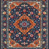 Artistic Distressed Circular Elements(Blue)