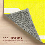 Ultra Soft Area Rug, Non Slip, Stain Resistant, Washable Area Rugs for Living Room, Bedroom, Contemporary Soft Shape Design(Yellow)