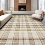 Ultra Soft Area Rug, Non Slip, Stain Resistant, Washable Area Rugs for Living Room, Bedroom, Elegant Neutral Geometric Texture(Beige)