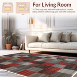 Ultra Soft Area Rug, Non Slip, Stain Resistant, Washable Area Rugs for Living Room, Bedroom, Harvest-Themed Abstract Meditation Space Carpet(Gray)