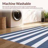 Ultra Soft Area Rug, Non Slip, Stain Resistant, Washable Area Rugs for Living Room, Bedroom, Contemporary Blue Tidal Pattern(Blue)