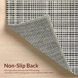 Ultra Soft Area Rug, Non Slip, Stain Resistant, Washable Area Rugs for Living Room, Bedroom, Farmhouse Stripe Accent Rug Bold Layered Porch Pathway Welcome Mat(Gray)
