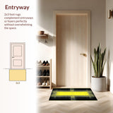 Ultra Soft Area Rug, Non Slip, Stain Resistant, Washable Area Rugs for Living Room, Bedroom, Vivid Tiger Stripe Elegance(Yellow)